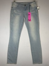 NWT Vanilla Star Womens Skinny Jeans Sz5 Light Wash Stretch Y2K California Denim