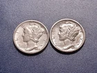 High-grade 1934-P & D Mercury Dimes