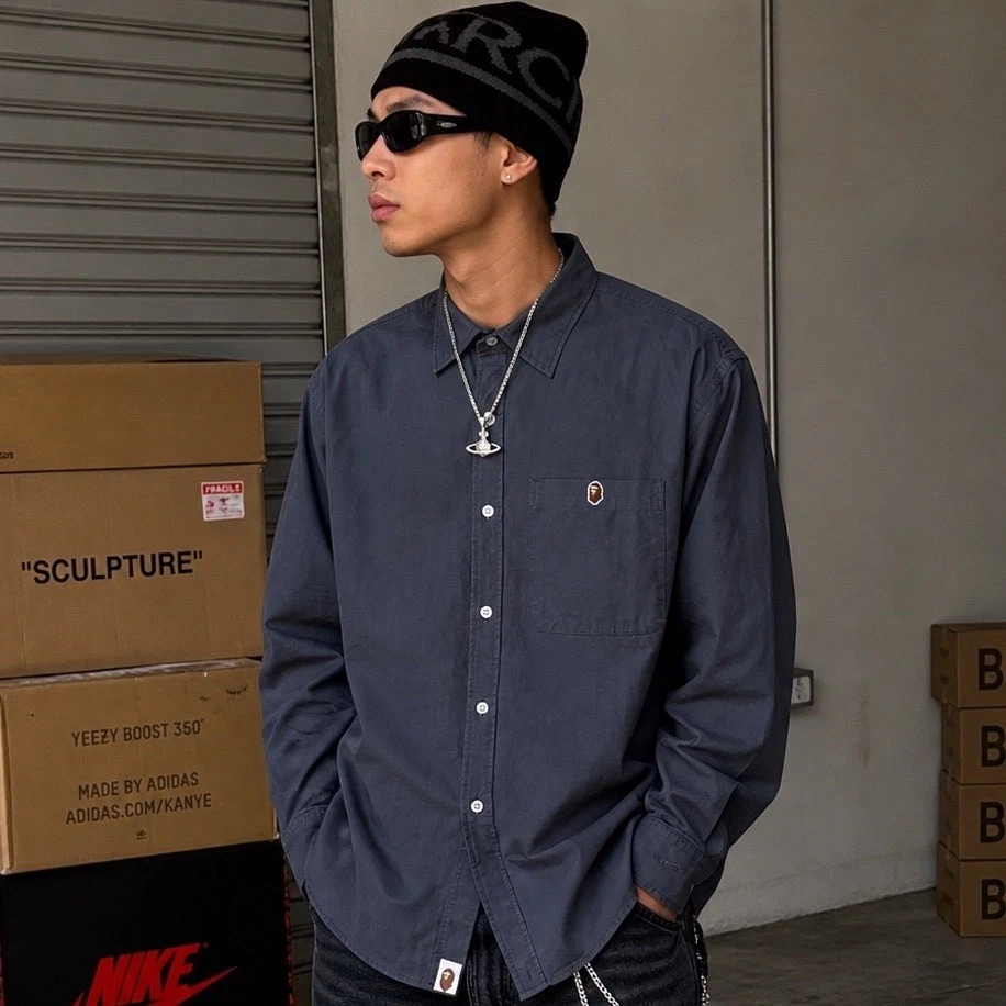 A Bathing Ape Button-Up Casual Button-Down Shirts for Men for sale