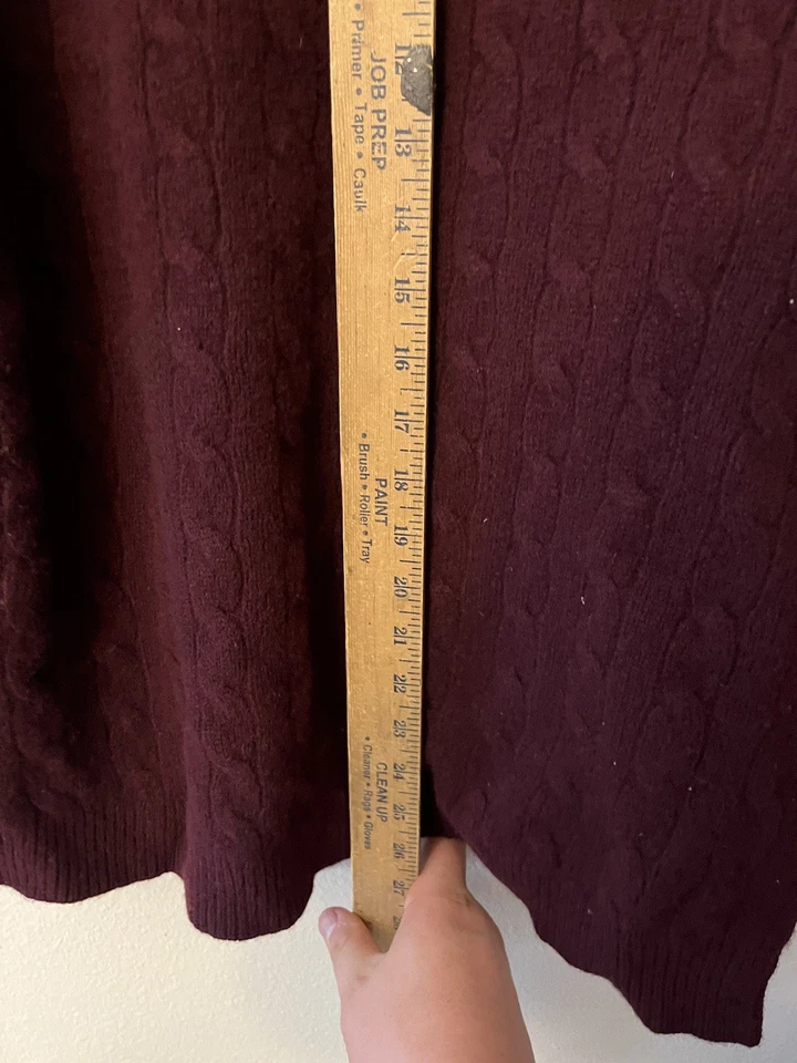 Ralph Lauren Mujer Cable Cachemira Cárdigan Capa Mantón Suéter Rojo M L Foto 4 de 4