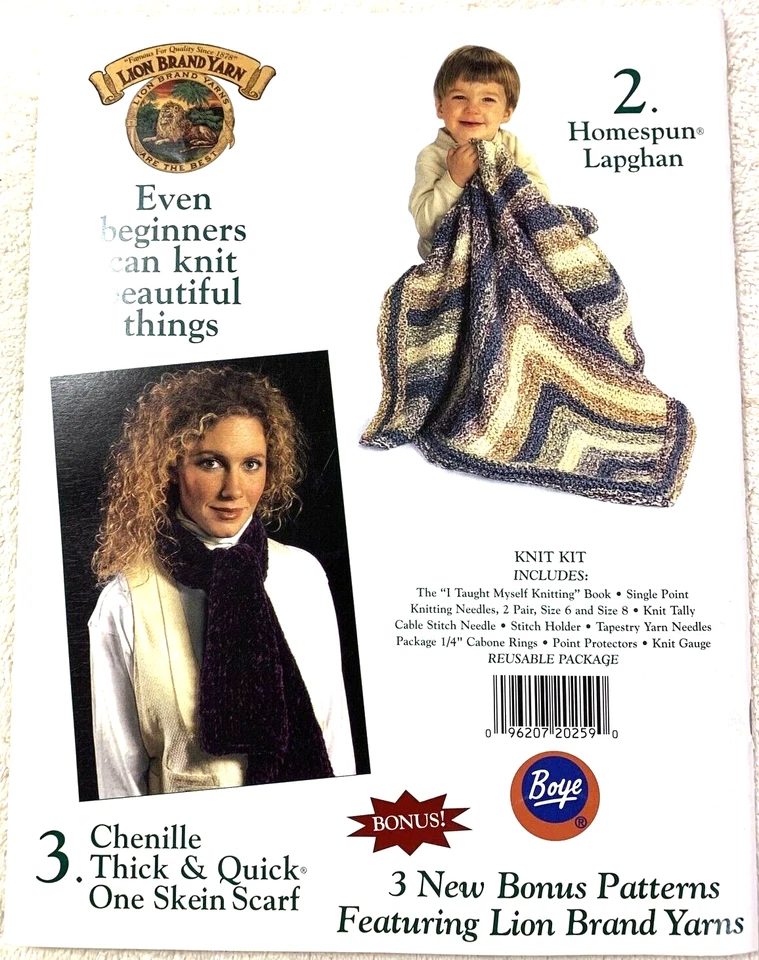 Boye I Taught Myself Knitting Simple Instructions and Diagrams 15 Patterns 6398 - Image 2 of 4