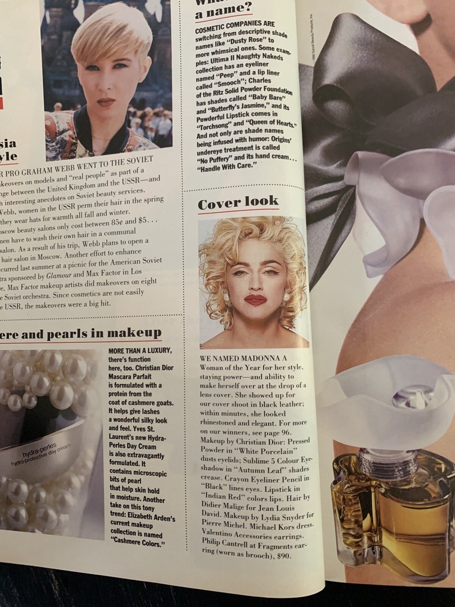 Madonna Vintage Glamour Magazine December 1990 Original Good