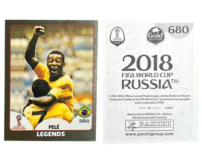 2018 Panini World Cup Stickers #680 Pele Legends Swiss Gold