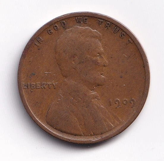 United States USA 1909 1c One Cent Lincoln Wheat Penny Bronze Coin #1 - Image 2 of 2