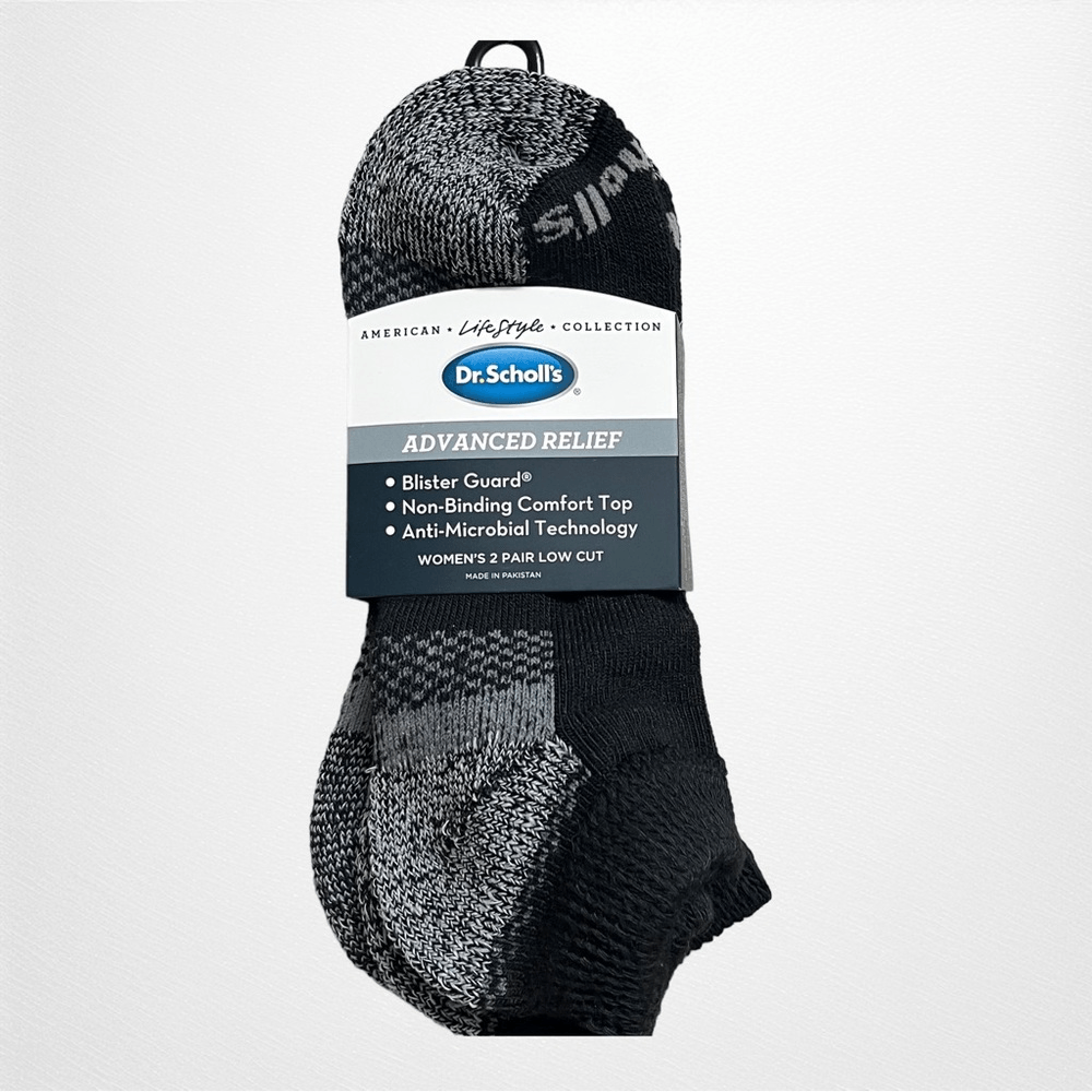 New with Tags Scholls ADVANCED RELIEF Pair Low Cut Socks Women Shoe  4-10