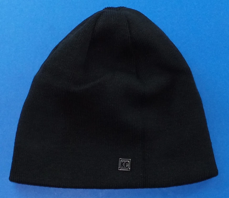 REACTION KENNETH COLE Beanie Hat KC Logo Black Reversible Winter New Tag MSRP$38 - Image 4 of 4