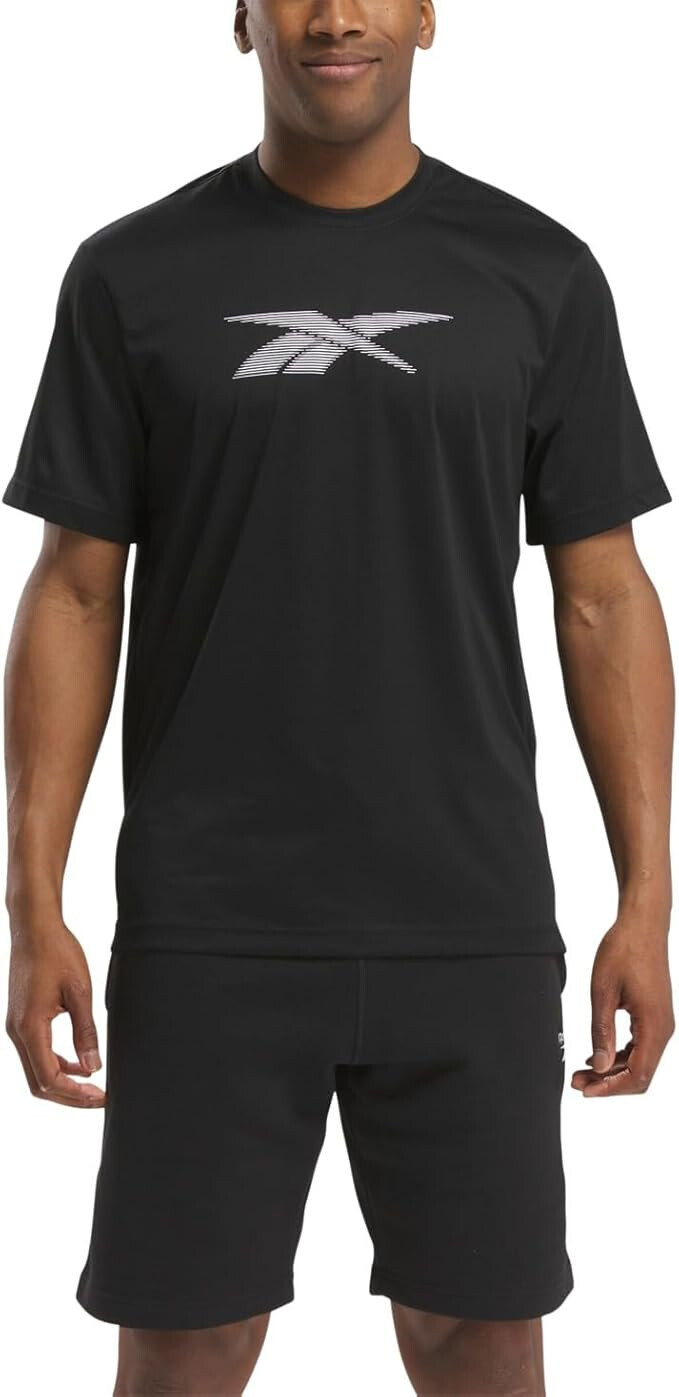 Мужская футболка Reebok Regular fit с коротким рукавом Черная 2XLarge 4290₽