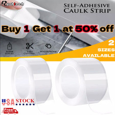 2 PVC Self Adhesive Caulk Sealing Strip Tape Kitchen Wall Sink Toilet Bathroom