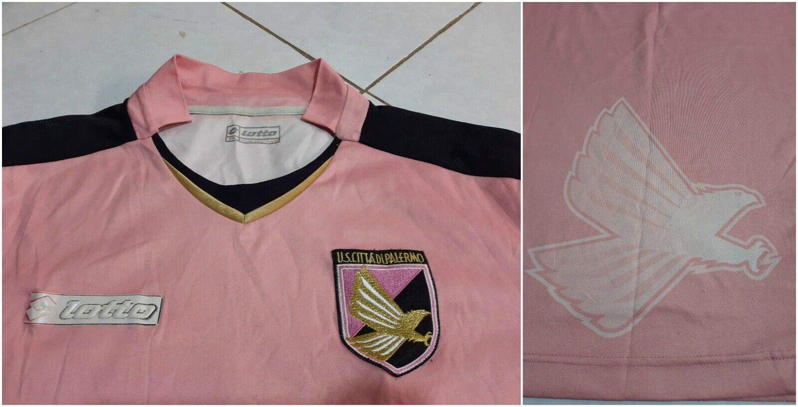 2005/06 Palermo 3rd Kit Football Shirt / Vintage Lotto Soccer Jersey