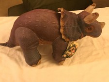 Vintage Jurrasic Park Triceratops Plush Dakin 14" With Tags 1992
