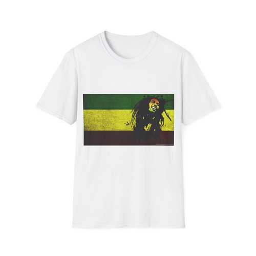 T-Shirt Unisex Softstyle Rasta Reggae Lion Judah Marley Maglietta Musica