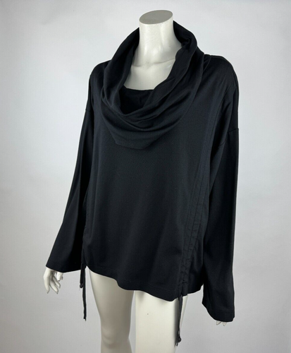 Bryn Walker Ruched Jersey Top Women M Long Sleeve Cowl Neck Stretch Pullover - Picture 3 of 12