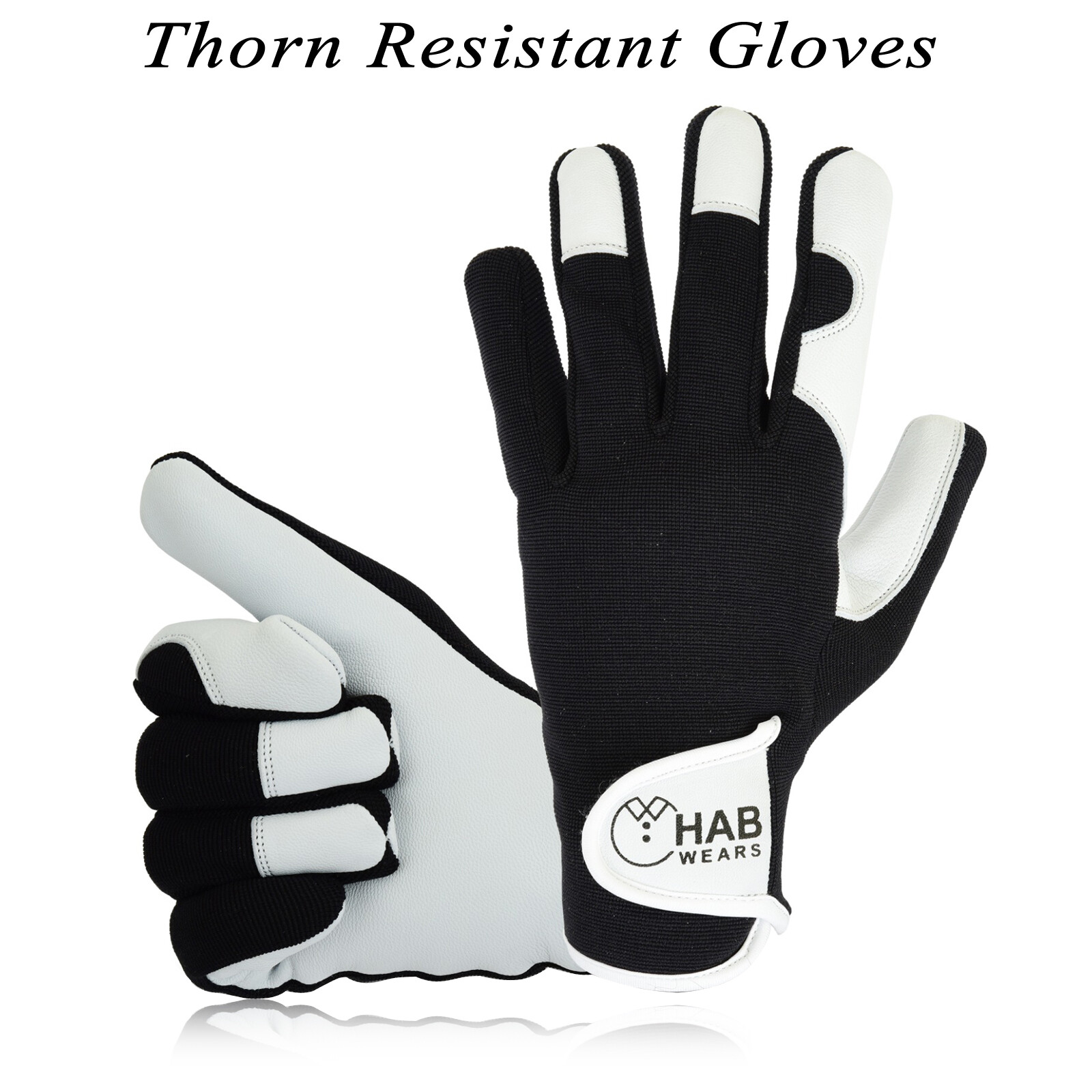 Mens Thorn Proof Resistant Gloves Gardening Work Leather Assembly Mechanic Gents