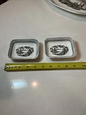Rare-Two SmallReal English Ironstone Bowls? Ashtrays? Wm Adams & Sons Minuet