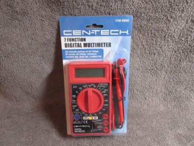 Cen-Tech 7 Function Digital Multimeter Item 69096 Electrical Test Meter ~ New