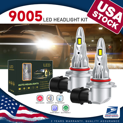 Plug&Play 9005 HB3 CSP LED Headlight Bulbs High Beam 6000K White Conversion Kit