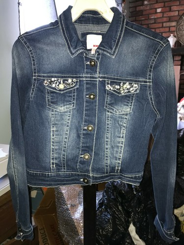 BONGO JEANS Blue Denim Jacket Cropped 