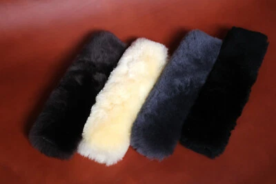 FÖRSTER Soffice copricinghia, paranaso, vera pelliccia di agnello, 4 colori, paracollo