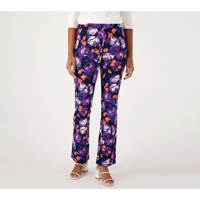 Isaac Mizrahi Live! Regular Printed Pebble Knit Baby Bell Pant - Size XLP NWOT