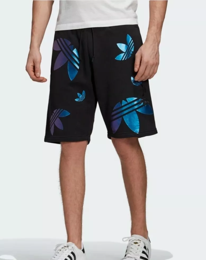 adidas Originals Men's Big Trefoil Zeno Sweat Shorts Black, US Men Size: L, XL