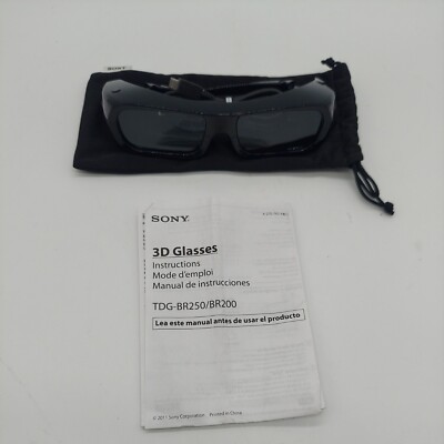 Sony TDG-BR250 Active 3D Glasses - Used - FAST FREE SHIPPING!