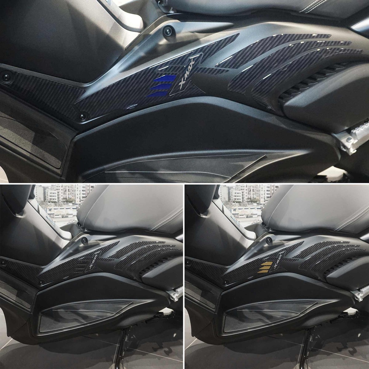Labelbike - 2 Adesivi In Resina 3D Per Protezioni Frontali Yamaha XMAX 400 (2013-2016) – Made In Italy