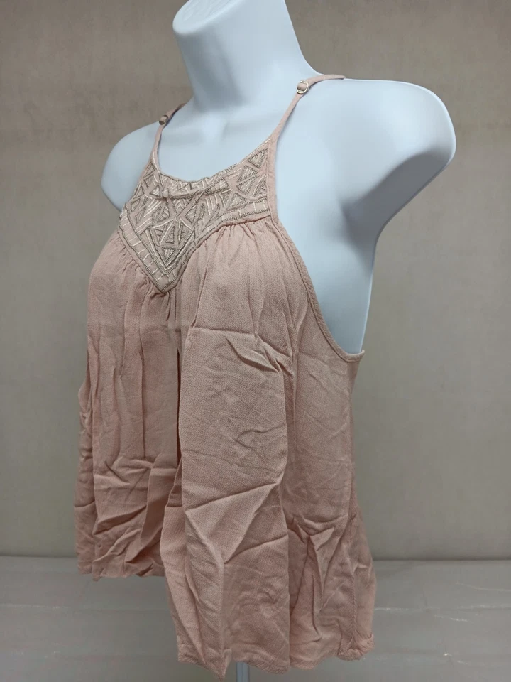 AEROPOSTALE MUJER BABYDOLL BORDADO ROSA MEDIO CORREA AJUSTABLE Foto 4 de 4