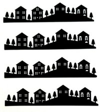 Houses  Trees Paper Die Cut Embellishment Crafts Scrapbooking Invitation Photo