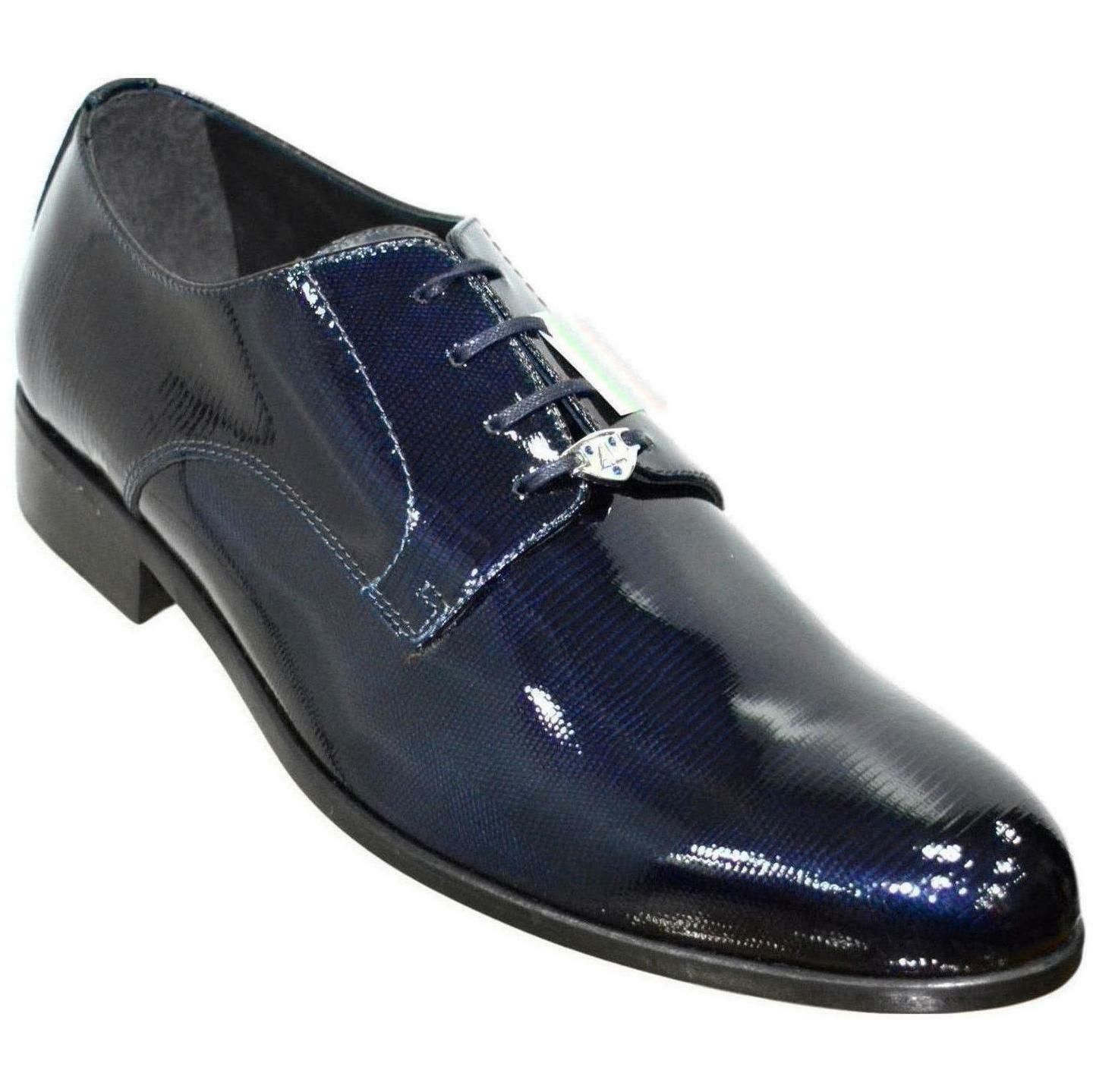 Alto Nivel Zapatos De Ceremonia Hombre Modelo 214 Cristal Azul
