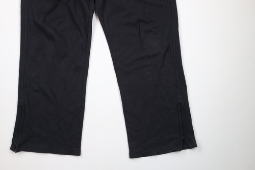 Vintage Adidas Womens Size XL Faded Spell Out Striped Wide Leg Sweatpants Black - Picture 4 of 12