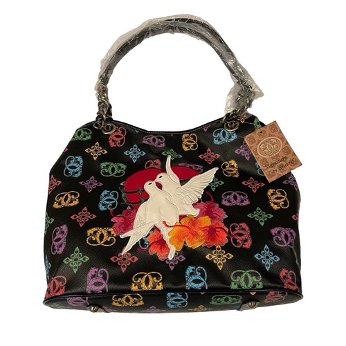 Americana By SHARIF Quilted Backpack Floral Paisley Print  display picture 3