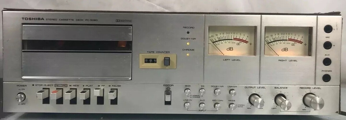 Toshiba Stereo Cassette Deck PC-5060 Vintage & Extremely Toshiba Stereo Cassette Deck PC-5060 Vintage & Extremely