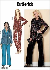 Butterick B6523 A5 Pattern Misses Jacket & Pants  Size 6-14 Uncut
