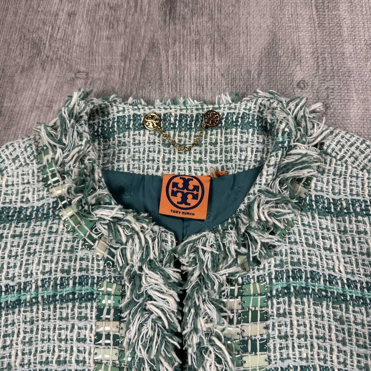 TORY BURCH 幾何学模様 ロングコート TORY BURCH 幾何学模様 ロングコート Tory Burchツィードコート