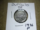 Buffalo/ Indian Head Nickel, Original Date, 1936-P. #55