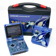 Nintendo Game Boy Advance SP System GBA SP AGS 001 LCD POKEMON UV Printed KYOGRE