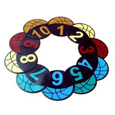 MUSKULO MONSTRO Basketball Training Discs with Numbers, 9" Number 1-5 