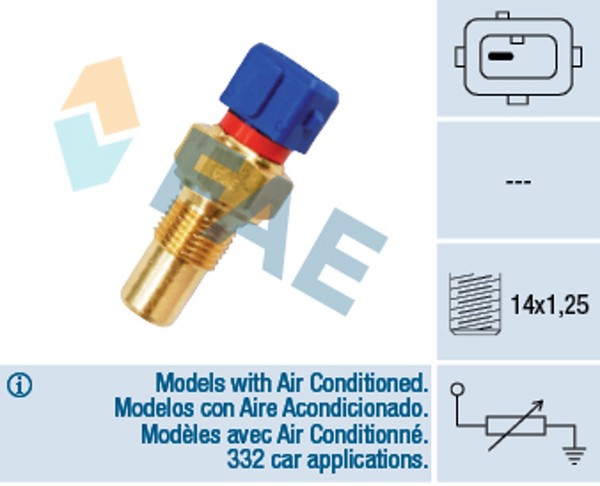 FAE KüHlmittel Wasser Temperatur Sensor 32290 FüR 406 N1 8E Xsara CitroËN 8B 405-image