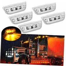 5PCS 9LED Cab Marker Top Roof Running Lights Assembly, Reflective Clear Lens,