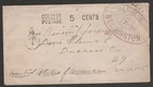 (FP) 1892 Ship Letter USS Benington, Collect Postage & 5 Cents Handstamps