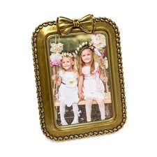 4x6 Braided Bow Frame for Tabletop and Wall Display, Decorative Design, Gold