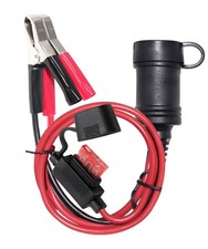5FT 12V Female Car Cigarette Lighter Socket Extension Cord with Battery Alligato