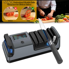 5-in-1 Electric Knife Sharpener-3 Rotational Speed Adjustable Knife Sharpener