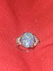 ESTATE MUSEUM ART DECO BLACK AUSTRALIAN OPAL PLATINUM DIAMOND RING CABUCHON $10M — photo 5