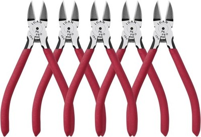 Pack of 5 Ultra Sharp 6-Inch Wire Flush Cutters for Clean Crafting Cuts