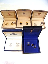 Yves Saint Laurent YSL Givenchy Burberry Cufflinks 5 Boxes set EX