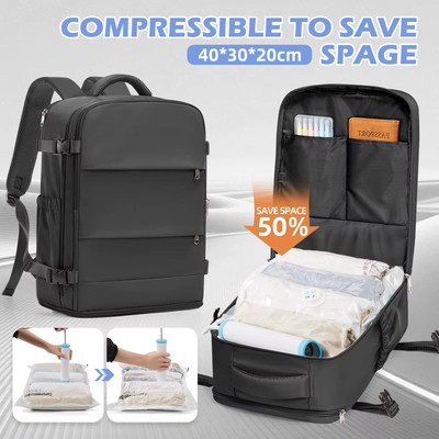 Clothing Storage Bag Vacuum Compression Backpack Ryanair Backpack 40X30X20 Cabin