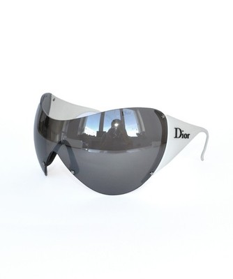 Vintage CHRISTIAN DIOR Sunglasses Ski 1 Logo White Shield Mask