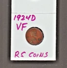 1924 D   VERY FINE   LINCOLN CENT   VERY FINE  1924D /  RS COINS #46i  FREE SHIP