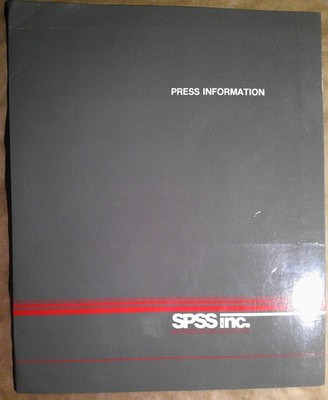 1988 SPSS Presse Set - für OS/2 & Grafik Schnittstellen Bis Informix & Sybase
